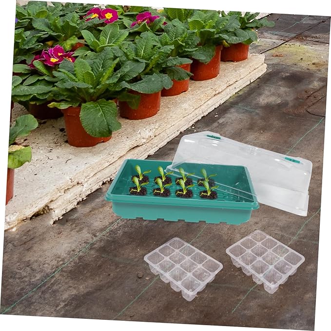 POPETPOP Mini House Growing Case Planting Nursery Tray Heat Moisture Preservation Cover