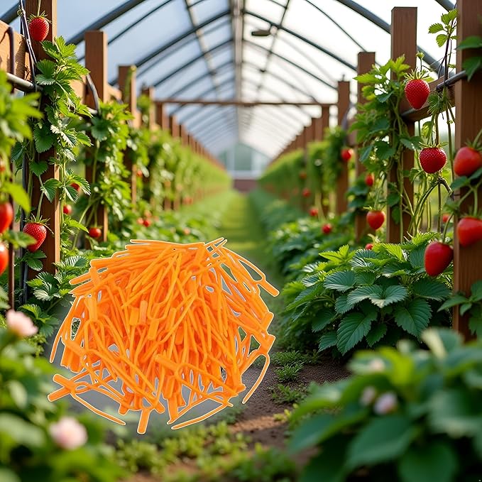 50Pcs Gardening Plant Fixing Clips,Plastic Plant Climbing Support Clips Vine Fixed Fastening Clips,Planting Fork Fixer Tool for Flower Strawberry Seedling Tomato Garden Supplies