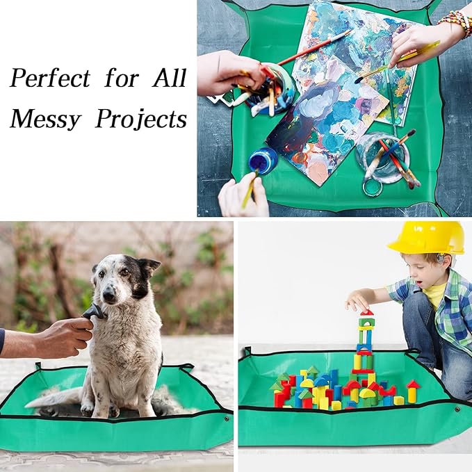 Large Plant Repotting Mat, Waterproof Repotting Tray for Indoor Plants Potting Soil, Gardening Tray Mat, Portable Potting Tray Soil Mat for Indoor House Plants Succulents Orchid