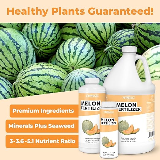 Melon Fertilizer – Liquid Plant Food for Bigger Melons, Stronger Vines & Better Fruit Development, 1 Gallon