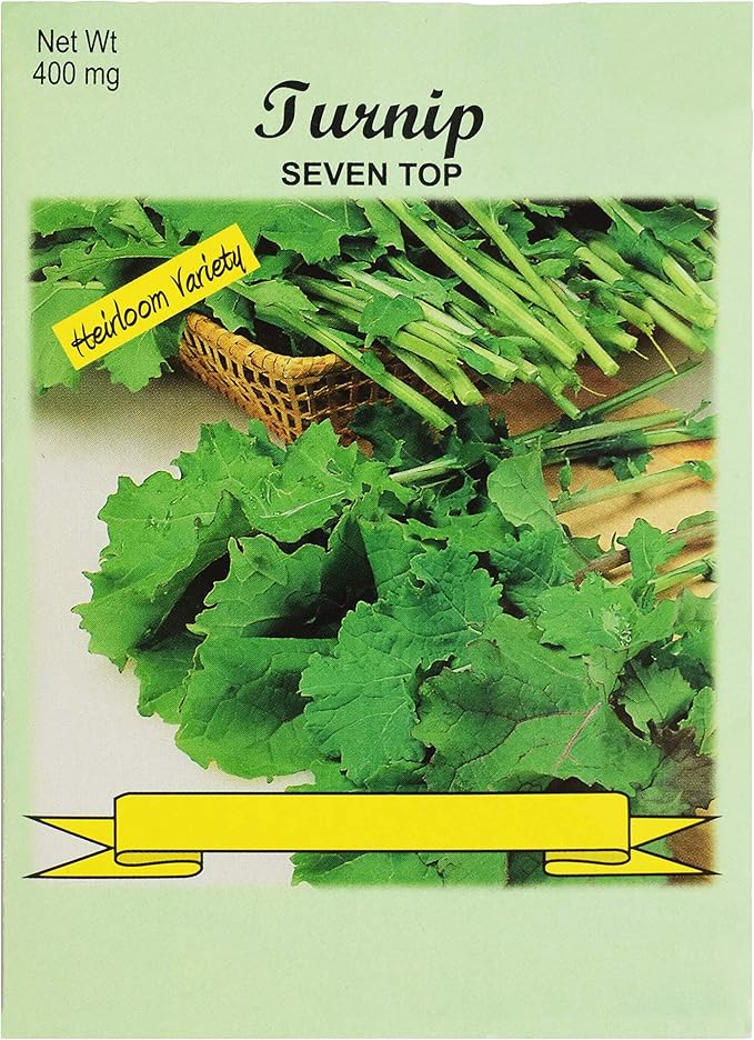 Set of 50 Vegetable 7 Top Turnip Seed Packs - 100% GMO Free - Heirloom - Black Duck Brand (50, Turnip- 7 Top)