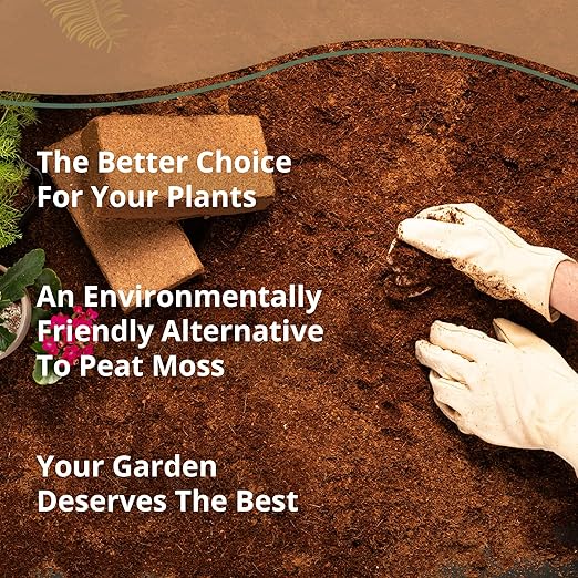 Coco Coir Brick (650gms) + Char Bliss (1 Qt) - Coco Coir Brick & Organic Biochar for Plants - Organic Coco Coir for Plants - Biochar Soil Amendment - Charcoal for Plants - Garden Soil Potting Mix