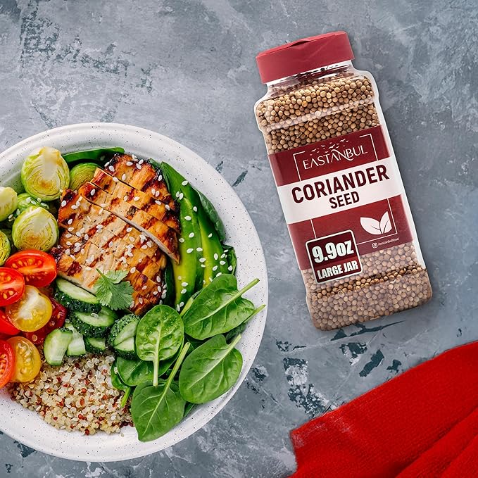 Eastanbul Coriander Seeds Whole, 9.9oz, Cilantra, Coriander for Cooking, Pickling Spice, Canning, Biltong, Cornbeef Brisket, Corriander Tea, AKA Dhania & Chinese Parsley Seeds, Vegan