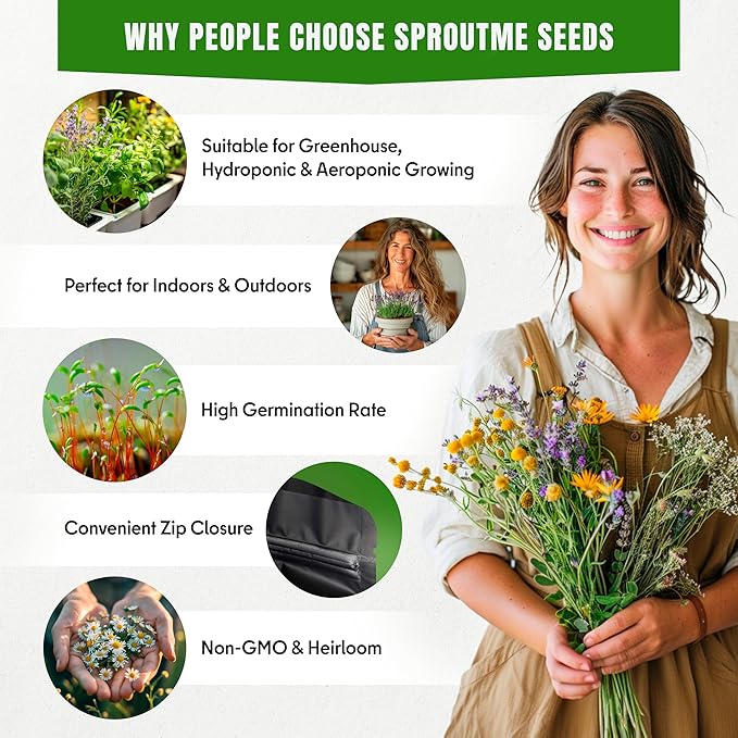 Fall & Winter Rosemary Seeds for Indoor & Outdoor Planting – 100+ Non-GMO Heirloom USA-Grown Aromatic Culinary Herb with High Germination (Rosmarinus officinalis)