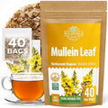 40 Bags Mullein Tea Leaf - Lungs Cleanse and Respiratory Support - Mullen (Verbáscum L.) - 40 Count 1.5g Bags Mullen Leaves Mullein Loose Leaf Hoja De Gordolobo