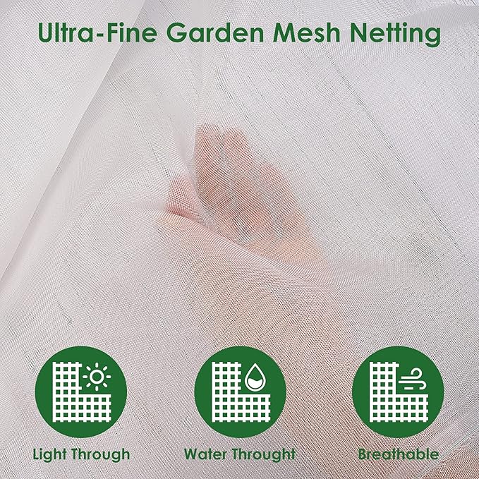 Garden Mesh Netting for Plants-10X33 FT Insect Netting for Garden,Garden Cover,Garden Bug Netting,Berry Netting,Garden Fabric Plant Cover