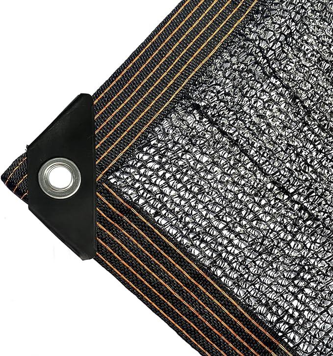 winemana 50% Black Shade Cloth, 10 x 12 FT Durable Mesh Tarp with Grommets, Garden Sunblock Shade Cloth Shading Antifreezing for Plants Cover, Greenhouse, Barns Kennel, Patio, Tomatoes