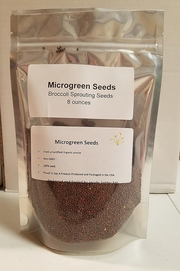 Broccoli Seeds for Sprouting Microgreens, 8 oz Bag,A superfood packed with antioxidants and health-promoting nutrients. "COOL BEANS n SPROUTS" Brand A small town family run USA business.Thank you !
