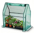 Outvita Mini Greenhouse, Outdoor 3'x3'x3' UV Protected 2-Layer PE Cover Plant Hot House for Flowers, Seed and Vegetables Protection with Roll-up Zippered Doors for Patio Balcony Backyard