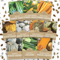 Organic Squash Seeds (Summer and Winter) Variety Pack - 10 Individual Packs - 2026 Season - Cocozelle, Spaghetti, Butternut, Golden Zucchini and More! for Indoor & Outdoor Planting