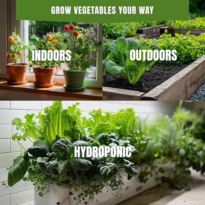 Cold Weather Vegetable Seeds – 20 Cold Tolerant Varieties, 3900+ Non-GMO Heirloom Seeds Indoor Outdoor Garden Starter Kit