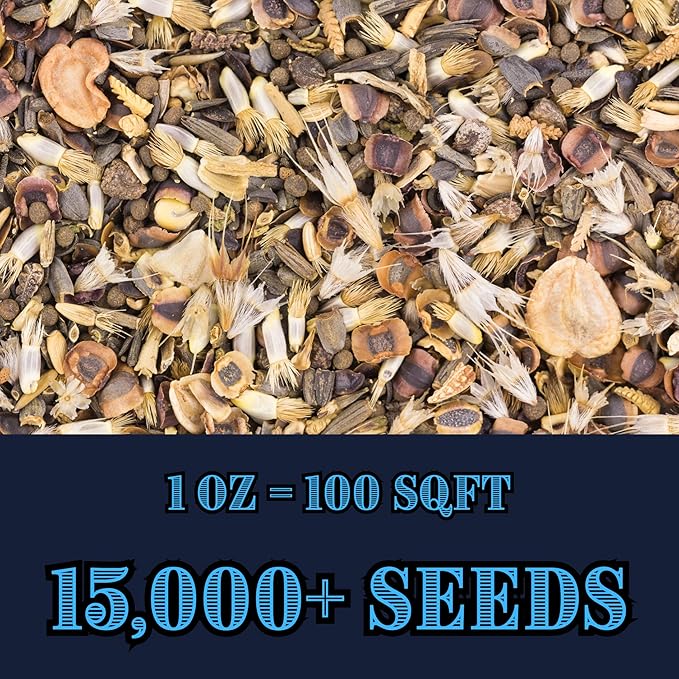 Native Prairie Wildflower Mix (1oz) Sprinkle a Little Magic—Our Shade, Perennial, Hummingbird, Deer-Resistant, and Other mixes Bring Vibrant Color and pollinator Joy to Any Space.