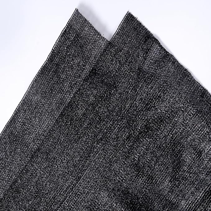 e.share Black Shade Cloth, 90%-95% Sunblock UV Protection, 10 FT X 10 FT, Roll Shade Sun Mesh Net for Garden Plant Cover,Flower,Greenhouse,Vegetable, Chicken Coop,Patio Kennel,Swimming Pool,Car Cover