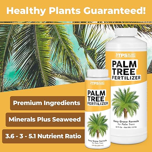Palm Tree Fertilizer – Liquid Plant Food for Rich Green Fronds, Stronger Roots & Healthy Tropical Growth, 32 oz