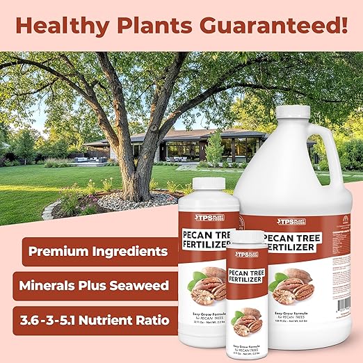 Pecan Tree Fertilizer – Liquid Plant Food for Strong Nut Production, Healthy Leaf Growth & Stronger Root Development, 1 Gallon