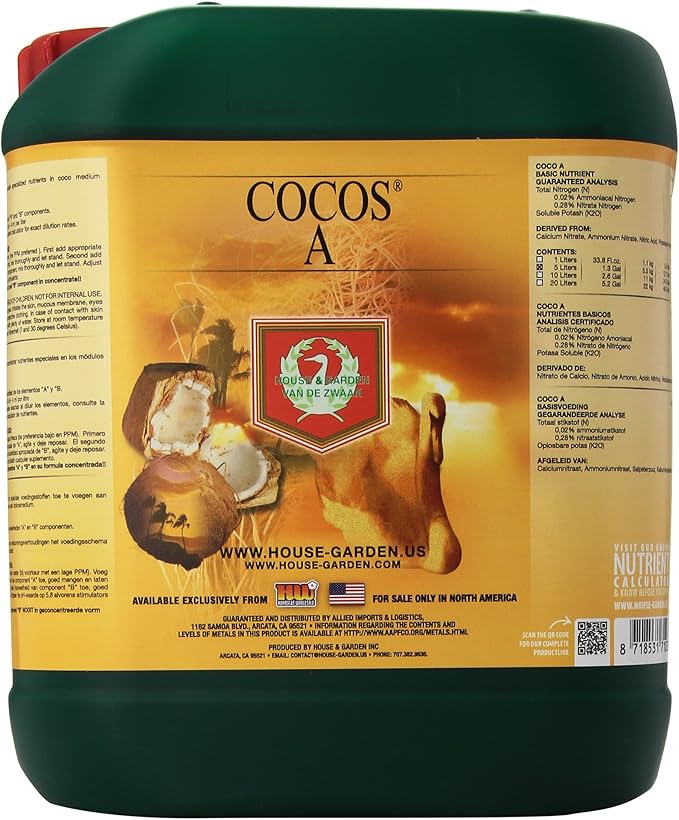 House & Garden HGCOA05L Coco Nutrient, 5 L fertilizers, Natural