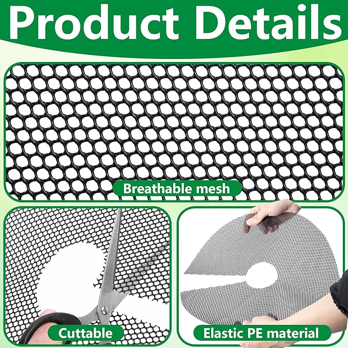 Adnee 10 Pcs 11.8 Inch Plant Pot Grids, Cuttable Plant Pot Soil Covers Protectors from Animals, Indoor Round Planter Pots Soil Guard for Outdoor Garden Plants Protection