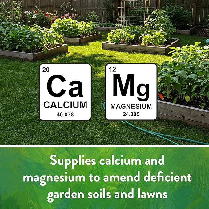 Down To Earth All Natural Fertilizers Organic Prilled Dolomite Lime - Calcium Magnesium Carbonate Raises Soil pH for Vegetable Gardens, 5 lb