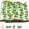 Cucumber Trellis for Raised Bed 64" L x 48" H, U-Shape Garden Trellis for Climbing Plants Outdoor, Metal Arch Trellis for Vegetables, Plant Support for Tomato Pea Zucchini Grape Flowers