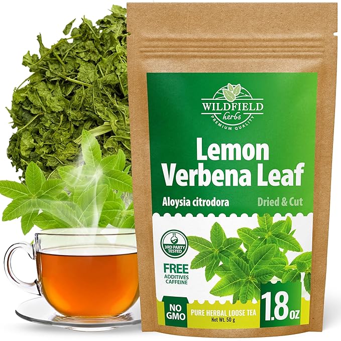 1.8 oz. Lemon Verbena Herbal Tea (Aloysia Citrodora) – 51g Dried Lemon Verbena Herb Tea Cedrón