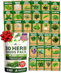 HOME GROWN 30 Herb Seeds for Planting 9,500+ Non-GMO Heirloom Seeds | Extra Large Variety Pack Herb Kit – Indoor Outdoor & Hydroponic | Culinary Seed Set | Grow Your Own Herbs | Gardening Gift