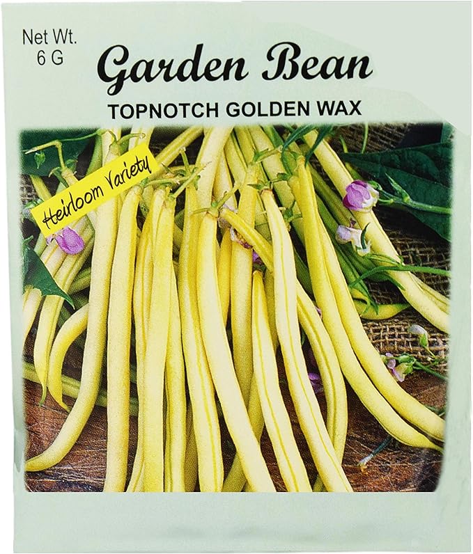 Set of 25 Garden Beans- Topnotch Golden Wax Vegetable Seed Packs - 100% GMO Free - Heirloom - Black Duck Brand (25, Garden Beans- Topnotch Golden Wax)