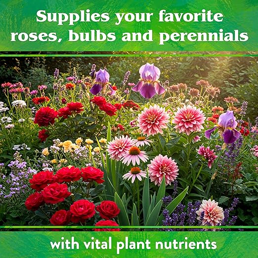 Down To Earth All Natural Fertilizers Organic Rose & Flower Mix - Plant Food for Roses, Bulbs, Flowers and Ornamentals 4-8-4, 15 lb