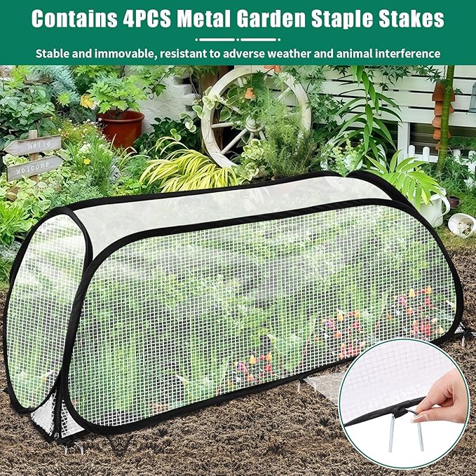 ANGAR Garden Covers for Raised Beds, Garden Row Plants Cover Accelerator, Freeze Protection Greenhouse Cover for Raised Garden Beds Protecting Seedlings Fruits Vegetable Rows
