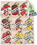 Heirloom Tomato Seeds For Planting: 9 Tomato Variety Pack: Cherry, Brandywine Beefsteak, Yellow Pear, Golden Jubilee, Plum Roma, Tomatillo, Ace 55 San Marzano Organic Tomato Seeds by Sustanible Sprout