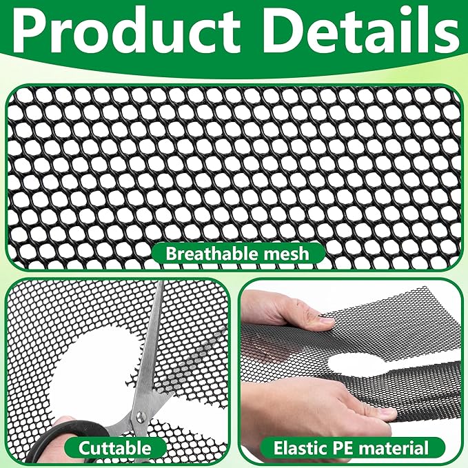Adnee 8 Pcs 11.8 Inch Plant Pot Grids, Cuttable Plant Pot Soil Covers Protectors from Animals, Indoor Square Planter Pots Soil Guard for Outdoor Garden Plants Protection