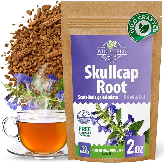 2 oz. Skullcap Herbal Tea (Scutellaria) – 56g Dried Skullcap Herb Tea Escutelaria