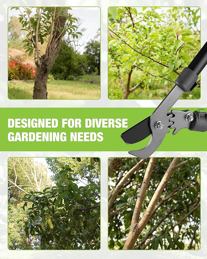 WORKPRO Bypass Lopper for Gardening, 28" Branch Cutter with 1.5" Cutting Capacity, Heavy Duty Pruning Shear Featuring Gear System for Tree Trimming, Tree Cutter Handheld with SK5 Blade