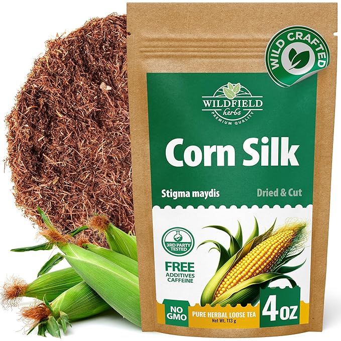 4 oz. Dry Corn Silk Tea Cornsilk Herb (Stigma Maydis) - 113g Corn Silk Tea Bags Herbal Barba De Maiz (Barba De Elote)