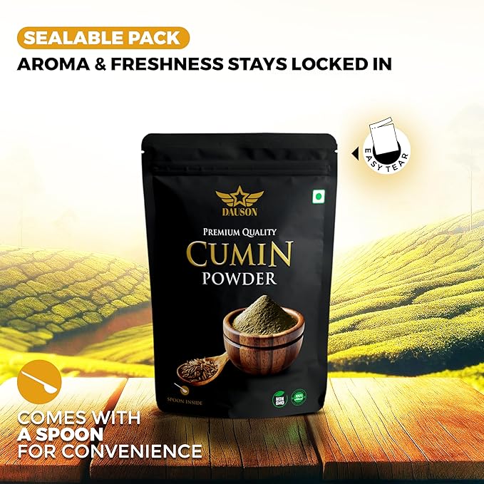 Cumin Powder – 100% Pure & Natural | 8.82 Oz Finely Ground Cumin Seeds | No Additives or Fillers | Aromatic, Earthy Flavor for Cooking | 25g Sample Available | Kitchen Essential for Global Cuisine