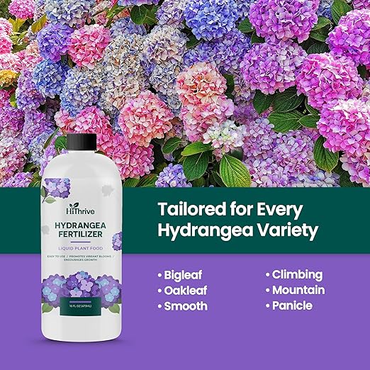 16oz Hydrangea Fertilizer - Makes 16 Gallons of Hydrangea Plant Food, Hydrangeas Indoor Plant Fertilizer Liquid for Lush Growth, Strong Stems, and Vibrant Blooms, Nutrient-Rich Flower Food