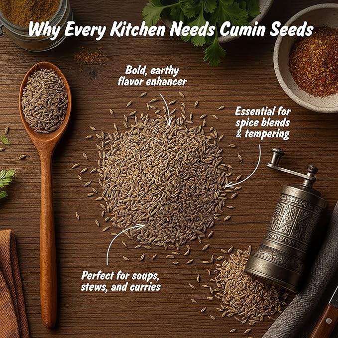 Spice Profile | USDA Certified Organic Cumin Seeds (Whole) | Resealable 4oz Pouch | Best for Tempering, Cooking, Spice Blends & Seasonings | Organic Jeera