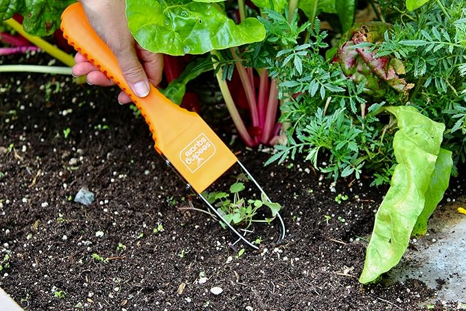 Seeding Square Sneaky Weeder Handheld Gardening Tool for Precise Weeding | Ergonomic, Lightweight, and Durable Manual Weeder for Vegetable Gardens and Flower Beds