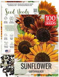 Seed Needs Earthwalker Sunflower Seeds for Planting Rustic Sunflowers - Heirloom & Open Pollinated Flower Seed to Plant an Outdoor Wildflower Butterfly Garden (1 Pack)