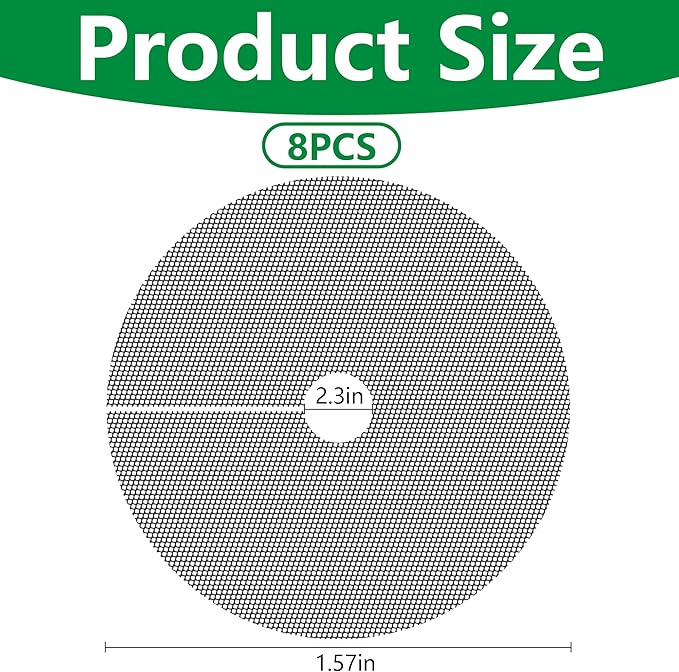 Adnee 8 Pcs 15.7 Inch Plant Pot Grids, Cuttable Plant Pot Soil Covers Protectors from Animals, Indoor Round Planter Pots Soil Guard for Outdoor Garden Plants Protection