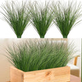 Ttranewsoo 24PCS Realistic Minimalist Artificial Grass, Green, 17 inches, Plastic, Perfect for Indoor and Outdoor Decoration