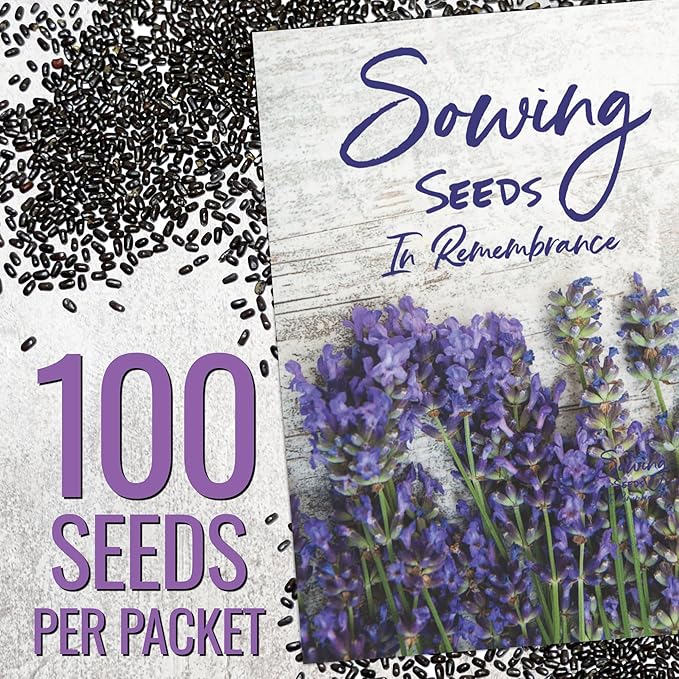 Seed Needs Lavender Seed Packet Favors - Thoughtful Gifts/Handouts for a Memorial or Funeral Service to Remember Loved Ones - Sowing Seeds in Remembrance (30 Packets)