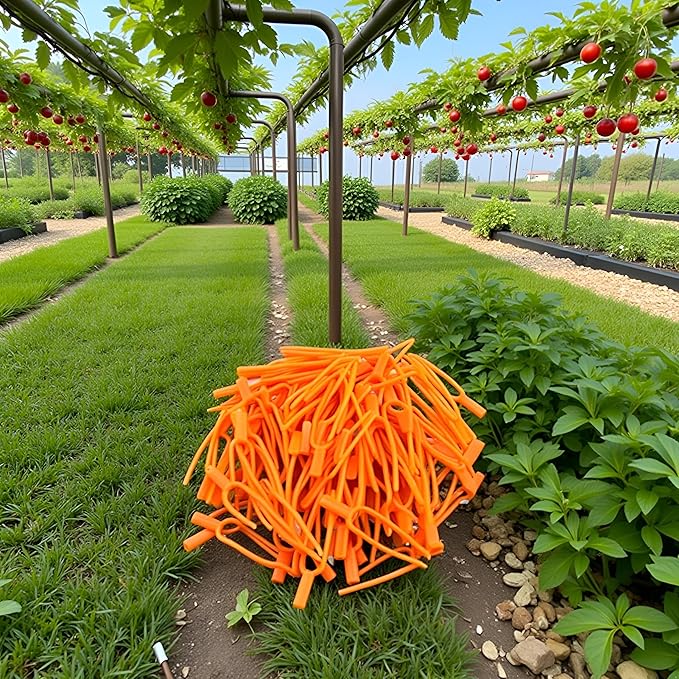 50Pcs Gardening Plant Fixing Clips,Plastic Plant Climbing Support Clips Vine Fixed Fastening Clips,Planting Fork Fixer Tool for Flower Strawberry Seedling Tomato Garden Supplies