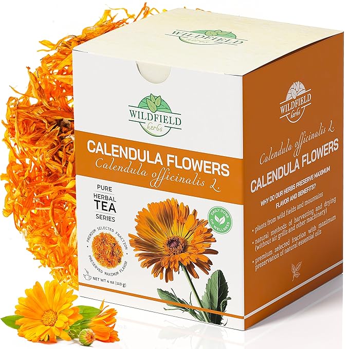 4 oz. Calendula Tea Dried Calendula Flowers Herb Herbal Marigold Tea - 113g Herb