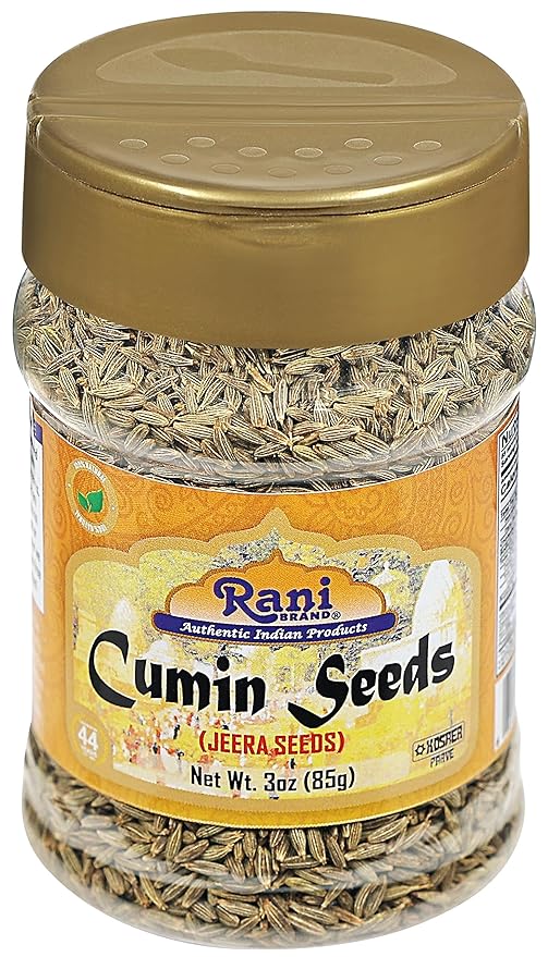 Rani Cumin Seeds Whole (Jeera) Spice 3oz (85g) PET Jar ~ All Natural | Gluten Friendly | NON-GMO | Kosher | Vegan | Indian Origin