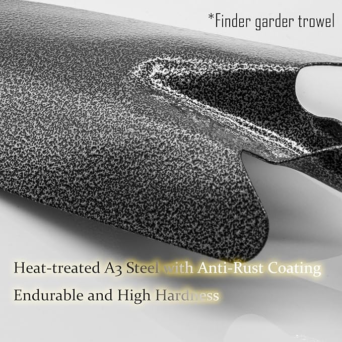 Steel Hand Rake Soil Tiller with Ergonomic Handle, Small Leaf Rake Great for Gardening, Cultivating, Garden Sweep Yard Flower Beds