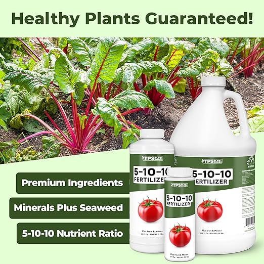 5-10-10 Fertilizer for Plants, Great for Root Vegetables, Tomatoes, and Flowers, Plant Fertilizer by TPS Plant Foods, 1 Gallon (128oz)