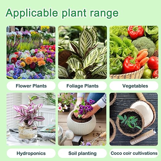 Hydroponics Nutrients (1000ml in Total), A&B Plant Food for Hydroponics Growing System and Potted Houseplants, Plant Fertilizer Supplies