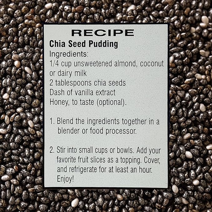 Golden Crown Black Chia Seeds Organic - Gluten-Free Superfood | Rich in Omega-3 & Fiber | Keto Friendly Organic Chia Seeds | Perfect For Chia Pudding, Smoothies, Salads, Baking & More, 24 Oz (1.5 Lb)