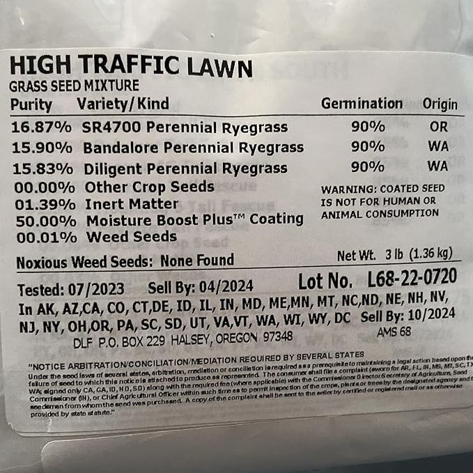 X-Seed Ultra Premium High Traffic Lawn Seed Mixture, 3-Pound