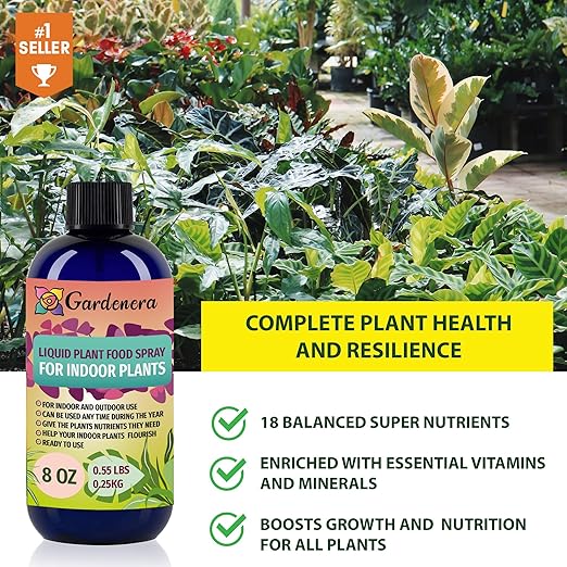 Gardenera Professional Lavender Superfood Spray Mist for Home Gardening | Micro-Fungi Enriched Fertilizer Mist for Healthy Leaves & Growth | 18 Essential Vitamins & Minerals for Lavender - 8oz